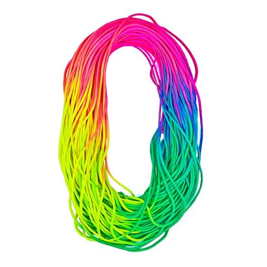 West Coast Paracord Macramé Weaving Rainbow Dip Dye Cord - Bright Color 550 Paracord (100 Feet)