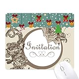 Material: En caoutchouc ancien modèle rose fleur tapis de souris en jeu - office mat noël