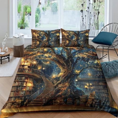 Housse de Couette Arbre 3D 140x200 microfibre imprimée lit simple - 2