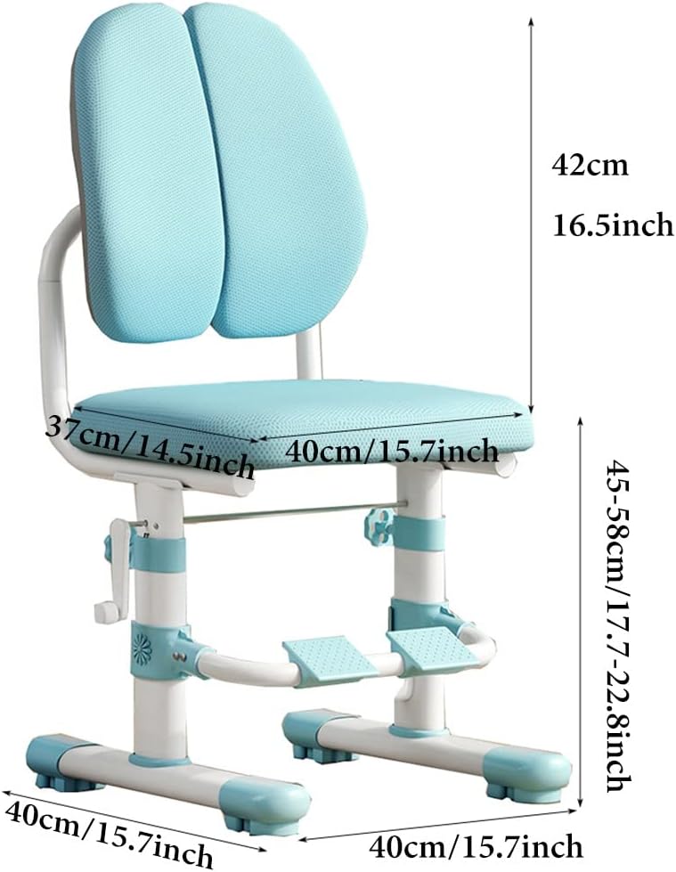 GIZNXBA Kids Desk Chair Kids Desk Chair Office Bedroom Child Computer Desk Chair Ergonomic Armless Children Study Chair with Adjustable Height for Boys Girls Teens (Color : /Gray)