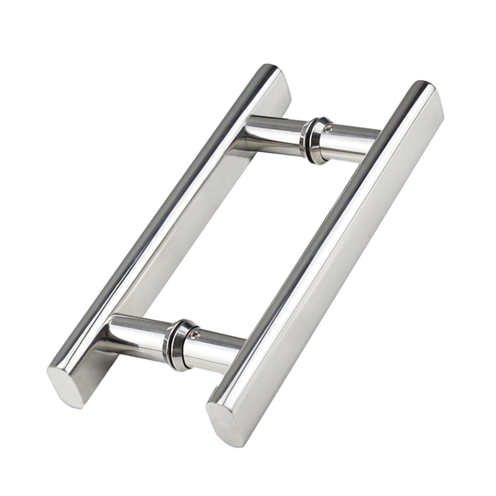 ZFUCMAYL Shower Door Handle,Chrome Finish Sliding Glass Door Handle for Pulling and Pushing Sliding/Replacement Door Handle,Barn Glass and Shower Doors(Pitch-400mm)