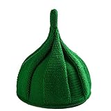 [Fastflows] とんがり ニット帽 キッズ ねじり帽 秋冬 春(グリーン)