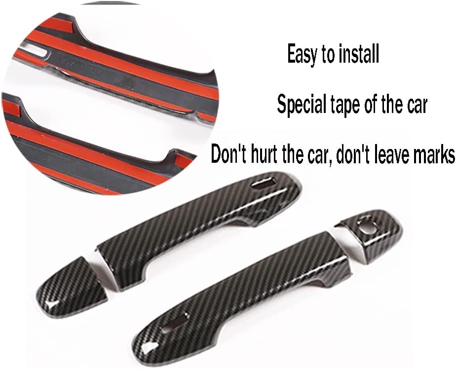 Car Accessories Fit for Subaru BRZ Toyota 86 2012-2020 Out Side Door Handles Cover Trim (Carbon Fiber Style) ABS 4 PCS