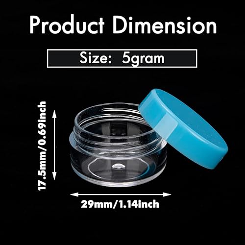 Miniatura 2 de Contenedores de muestra de 0.18 oz con tapas, 50 frascos de muestra de 0.17 fl oz, recipientes vacíos para cosméticos con tapas, pequeños