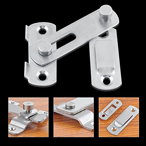 Image of Stainless Steel Padlock Hasp for Door Window Cabinet Bathroom Bolt Lock 70x50mm