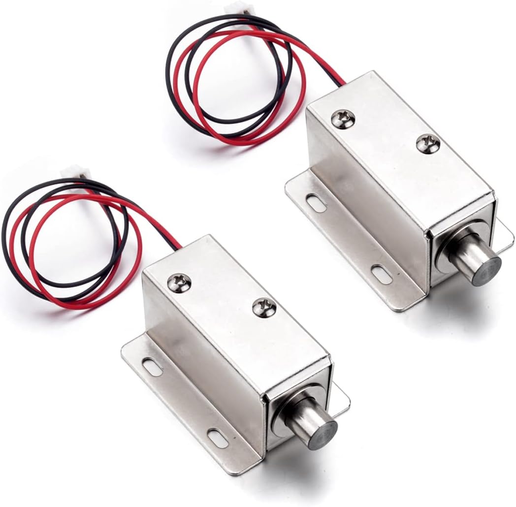 ATOPLEE 2pcs Solenoid Lock for Door Drawer,DC