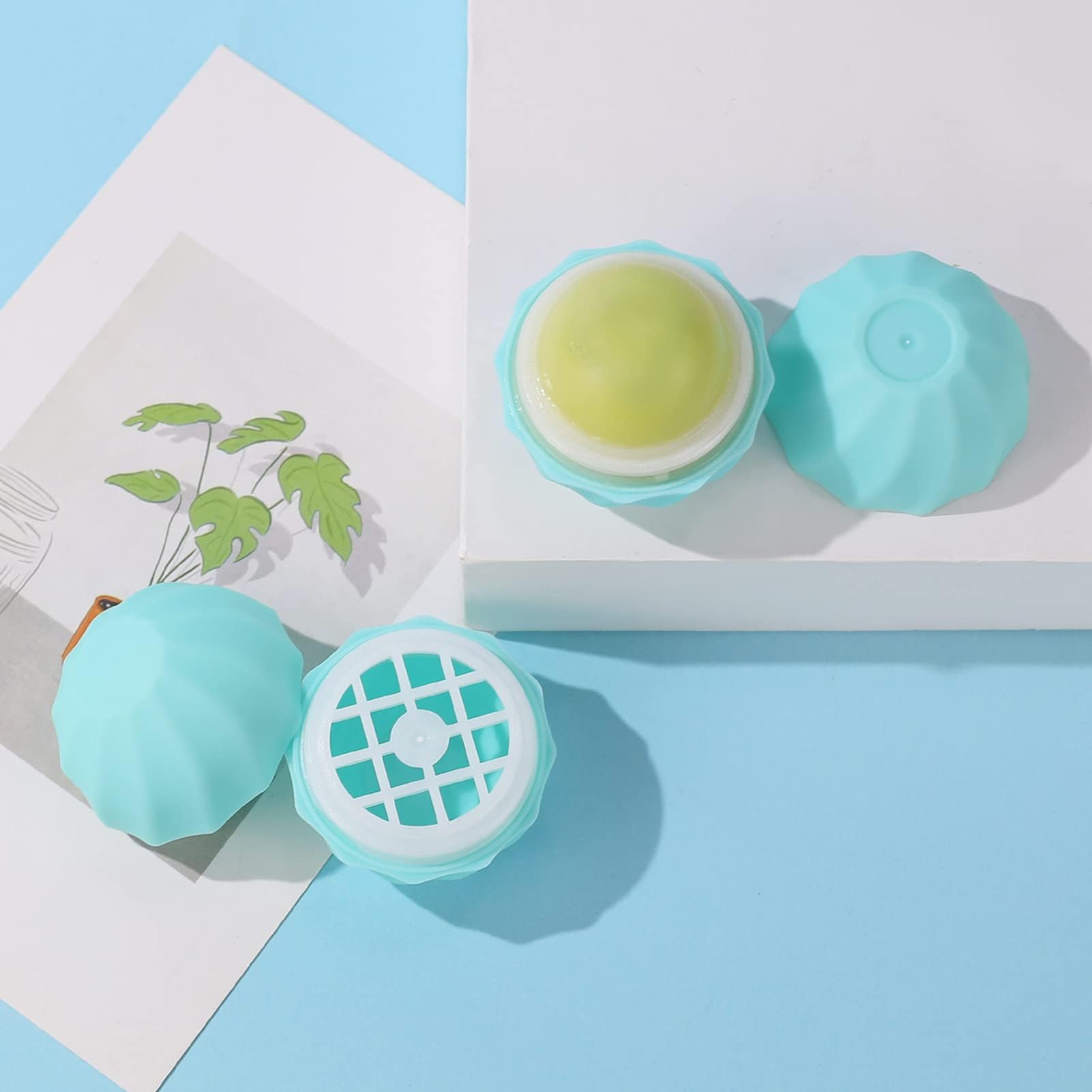 longway 0.24Oz (7ml) Empty Lip Balm Sphere Containers | Screw Cap Lipstick Tubes/Chapstick Tubes/Chapstick Holder for Lip Gloss & BPA FREE (Pack of 10, Blue)