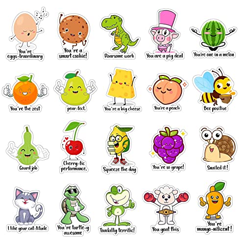 720 Pieces Punny Rewards Stickers For Student, Fun Reward Labels Motivational Positive Accents Words Stickers Cute Cartoon Animal Incentive Inspiration Stickers For Kids Teacher School Classroom #TOP7