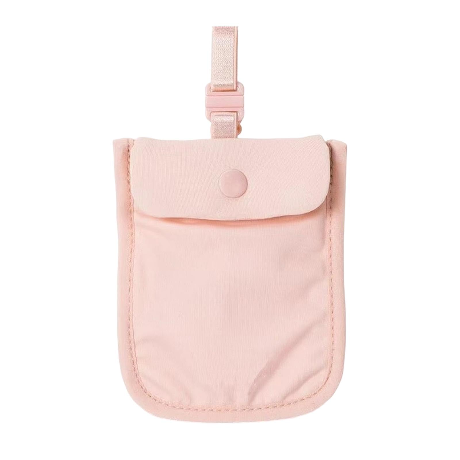 Undercover Bra Pouch for Women Travel Bra Wallet for Shopping Business Trips Pink