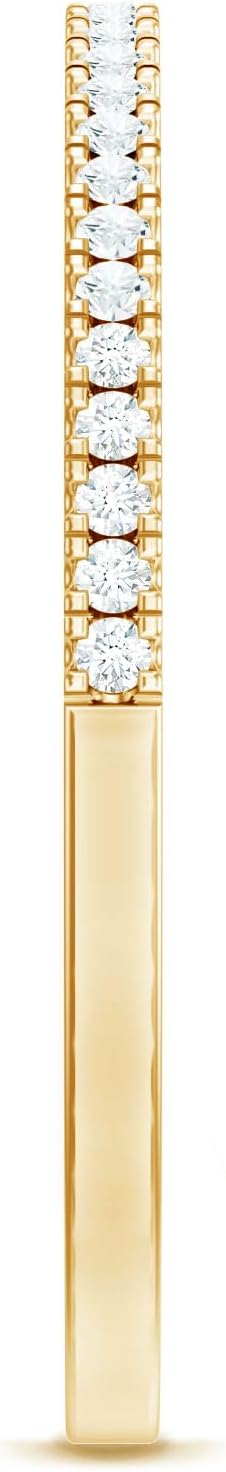 Certified Lab Grown Diamond Wedding Ring For Women, Ef-Vs Quality, Diamond Stackable Band (Ideal For Gift)