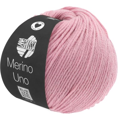 LANA GROSSA Merino Uno | Klassische Merinowolle mit Superwash-Ausrüstung | Handstrickgarn aus 100% Schurwolle (Merino) | 50g Wolle zum Stricken & Häkeln | 125m Garn FB29