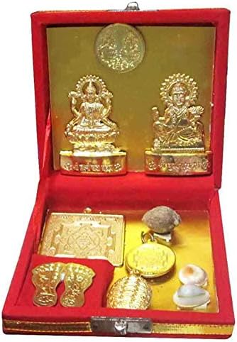 Indo Brass Shree Sri Dhan Laxmi Kuber Yantra (Gold_0.7 Inch X 4.7 Inch X 4.7 Inch)