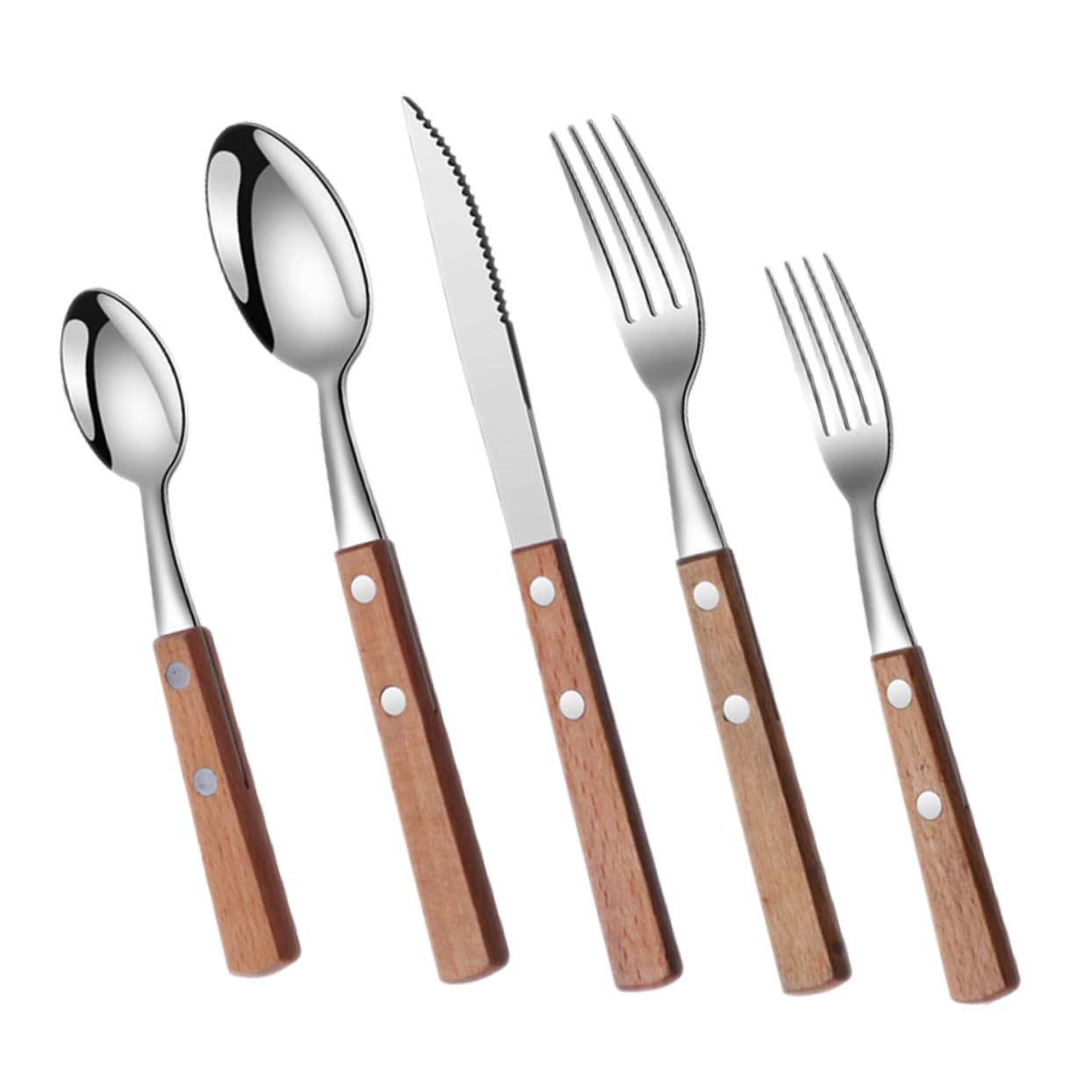 3juegos Cubiertos De Acero Inoxidable Mango De Set Portátil Para Buffet y Fiestas Incluye Cuchillo Cuchara y Tenedor