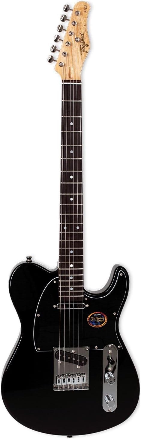 Imagem frontal da guitarra elétrica Tagima Brasil T-910 na cor preta com escala escura e escudo preto