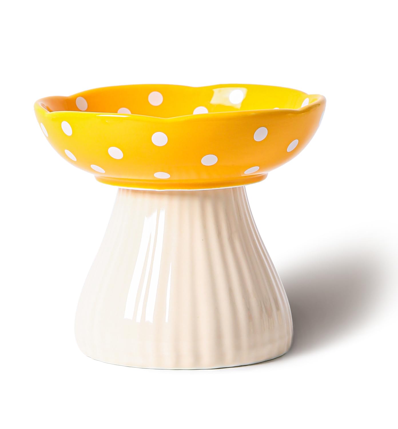 mushroom cat bowl (yellow)