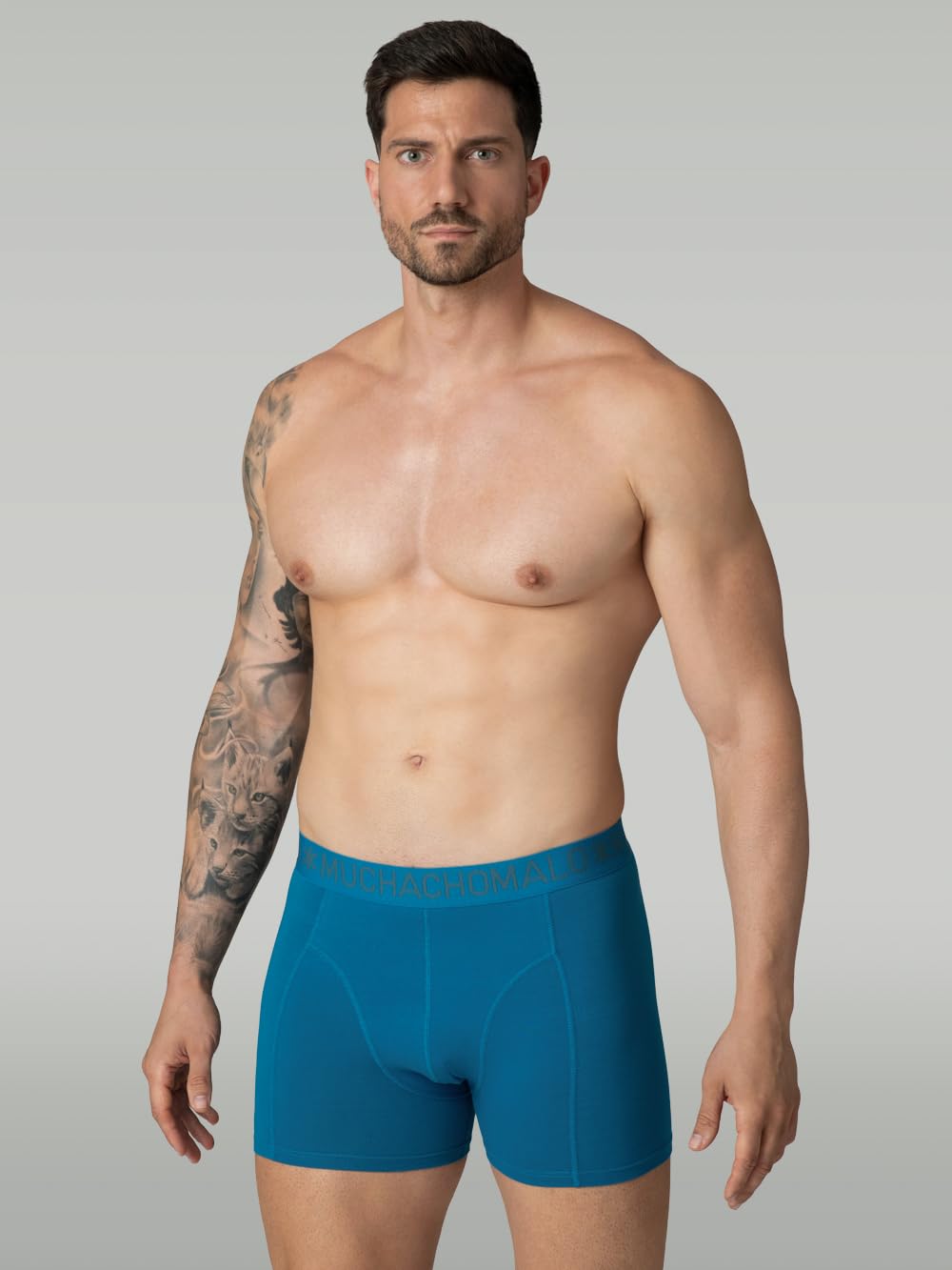 Muchachomalo Calzoncillos para Hombre, Ropa Interior Lisa de Algodón para Hombre, Pack de 7 Unidades, Bóxers Lisos de Corte Clásico con Cintura Elástica