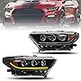 CPW Headlights Assembly for [2015-2017 Ford Mustang][2015-2017 Ford Shelby GT350][2020 Ford Shelby GT500] DRL Sequential Turn Signal Lights Amber Reflector Projector Dual Beam
