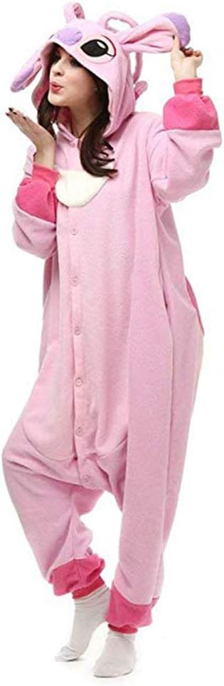 Animal Onesie Costumes Cartoon Sleepsuit Teens Lounge Wear Unisex Adult Onesie Pajamas Pink