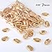 100 Pieces Gold Cowrie Shells Golden Electroplated Shell Beads Seashells for Hawaii Anklet Bracelet Home Decoration Beach Mermaid Party Submarine Party Holiday Ornament Making