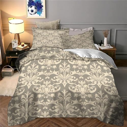 Housse de couette 200x200cm effet 3D lit double confortable rouge - 6