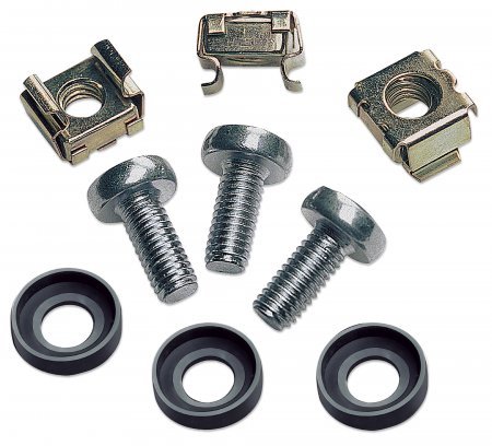 Preisvergleich Produktbild Intellinet 100 je M6 Käfigmuttern M6 Schrauben und Unterlegscheiben aus Kunststoff