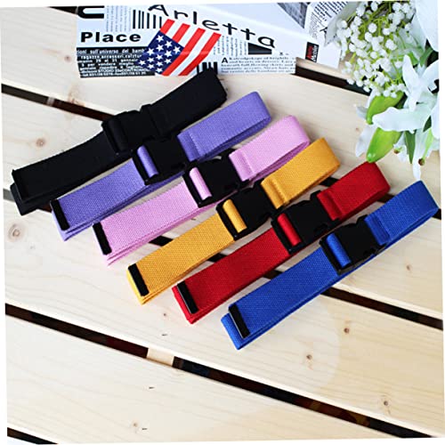 VALICLUD 2pcs Adjustable Canvas Belt Plastic Buckle Lightweight Unisex Waist Belt for Men and Women Casual All-matching Design Random Colors3