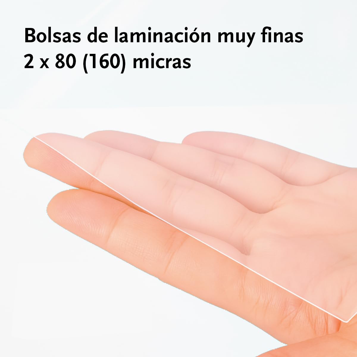 Albyco Fundas Plastificar - Laminas para plastificar- Película de Laminación- A4 (216x303 mm) - 2x80 (160) Micras- 100 Piezas- - Plastificadora, A4 Hojas Plastificar- Brillante- Transparente-