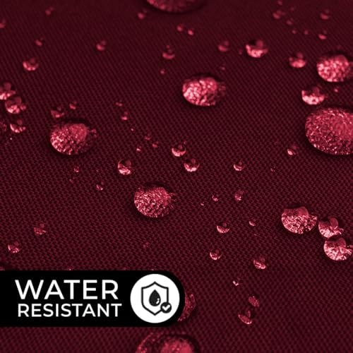 Betty Dain Glitz Rhinestone Zipper Salon Stylist Vest, Rhinestone Closure and Iridescent Fabric, V-Neckline, Adjustable Belt, Pockets with Zippered Bottoms, Water Resistant Lightweight, Burgundy, XL4