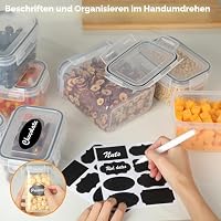 Withosent 0.8L Vorratsdosen Luftdicht Set, 12er Aufbewahrungsbox Küche mit Deckel Kunststoff, Vorratsbehälter Organizer Mikrowellengeeignet zur Makkaroni, Snacks, Süßigkeiten, Obst, Cornflakes – Ansicht 6