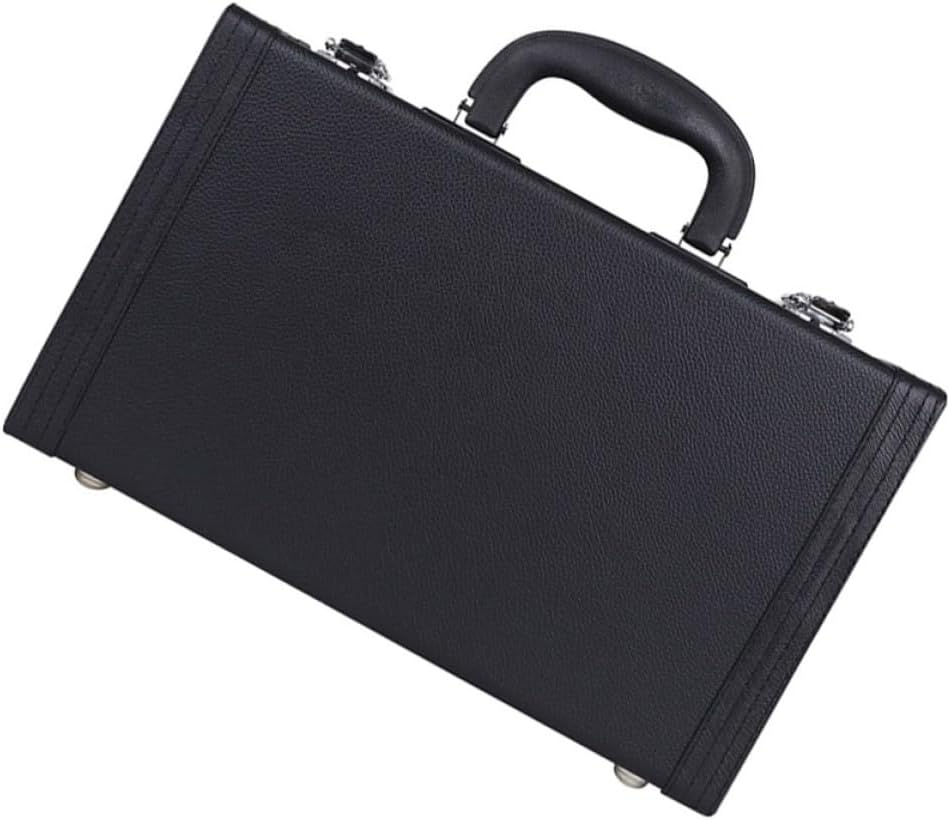 Padded Clarinet Storage Case Black Portable Musical Instrument Accessory Dustproof Clarinet Carrying Box with Handle for Wind Instrument Protection