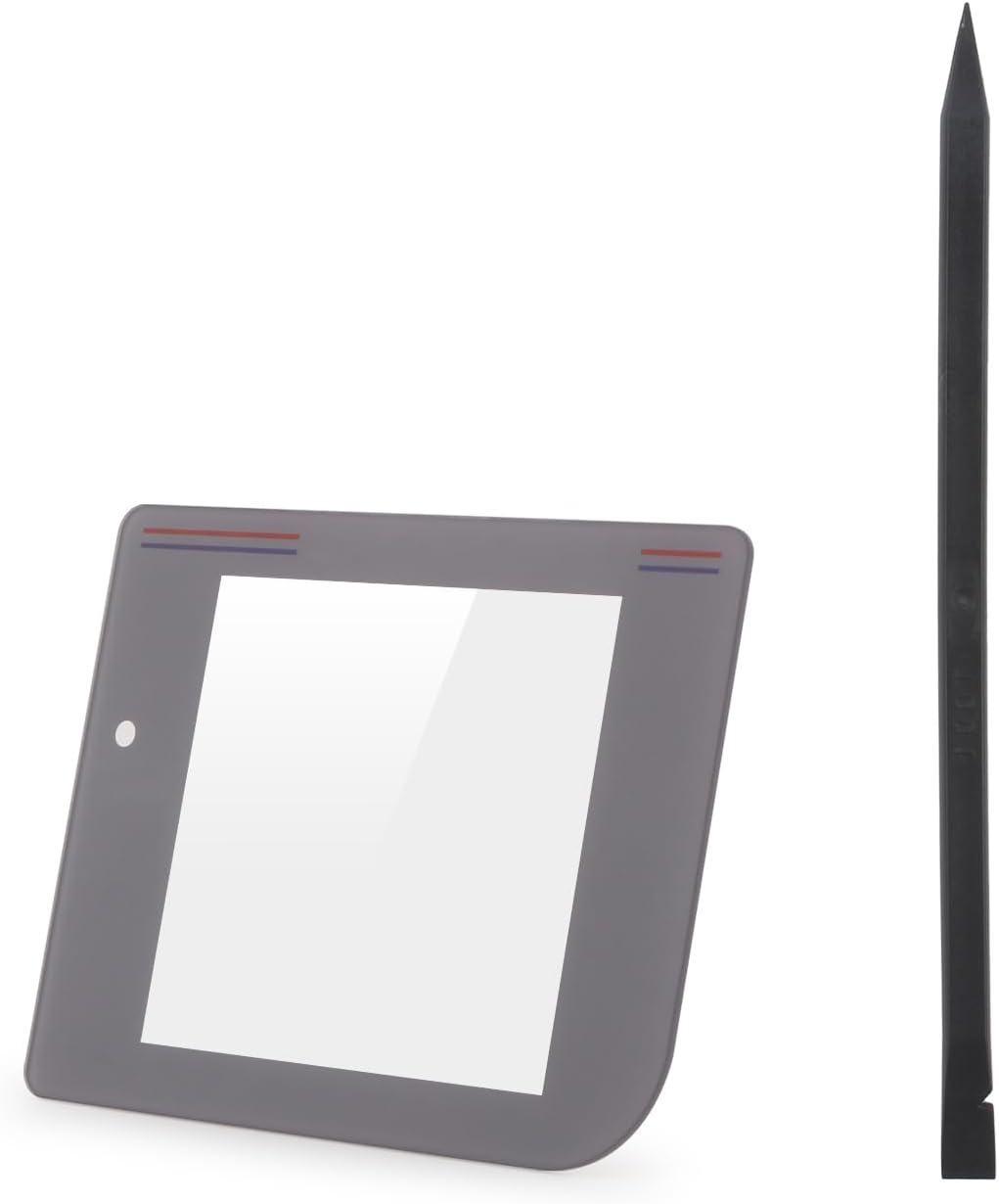 1PCS Front Glass for Gameboy GB System Protective Screen Lens Case Cover for Game boy GB Glass Panel Screen Lens Front Display Replacement with Tools(Grey)
