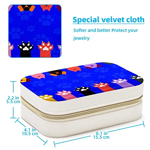 Boîte à bijoux de voyage en forme de patte mignonne pour week-end et vacances - 5