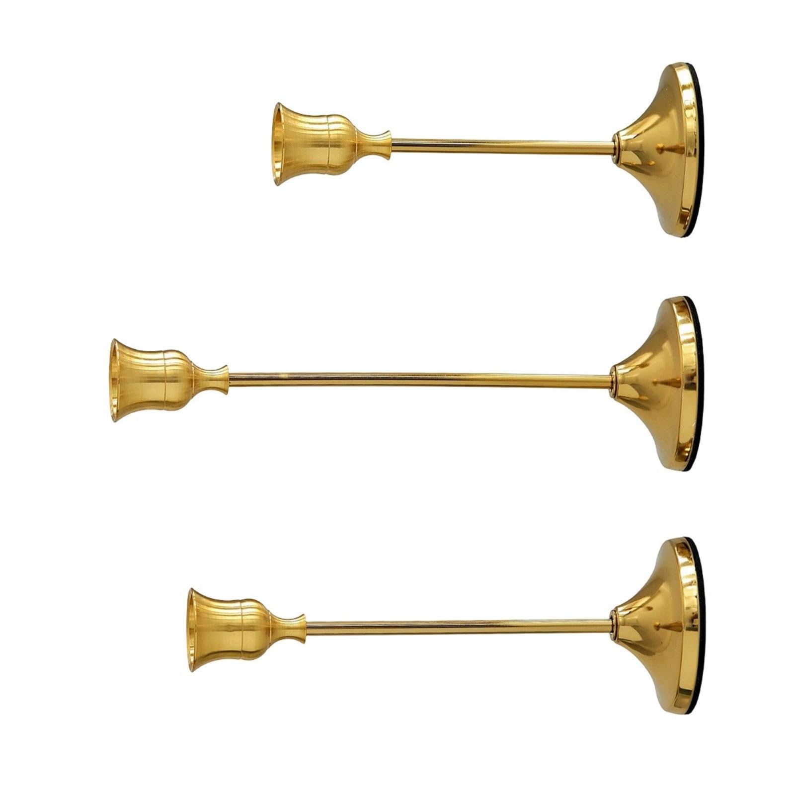 Msioytog 3PCS Metal Finish Holders Features Wide Base Design Stable Protections and Easy Maintenance Stand Aluminum Holders with Different Height and Wide Base