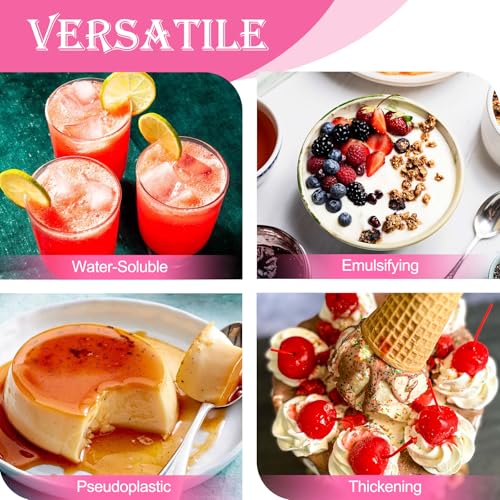 Xanthan Gum Pulver 227g - Lebensmittelqualität Xanthan für Herstellen von Speiseeis, Kuchen, Saucen, Suppen, Joghurt und Mehr, Glutenfreier Bindemittel, Vegetarier