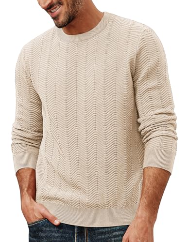 PJ PAUL JONES Mens Crewneck Sweater Lightweight Casual Long Sleeve Knit Pullover Sweaters