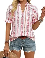 Pink White Striped Floral