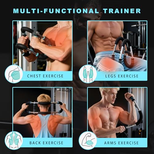 Aktivio Twister Arm Trainer 40-90Lbs Adjustable Portable Chest Workout Equipment for Men & Women, Upper Body Strength Training, Forearm Exerciser, Detachable Fitness Equipment for Home Workout