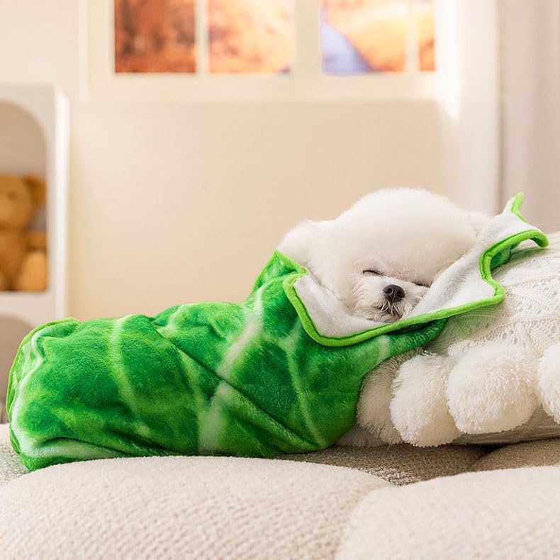 review Pet Blanket Funny Vegetable Blanket Dog Blanket Bed Cover Soft Flannel Round Blanket Protects Couches, Cars, and Beds, Cat Calming Blankets (17.7 * 17.7“)