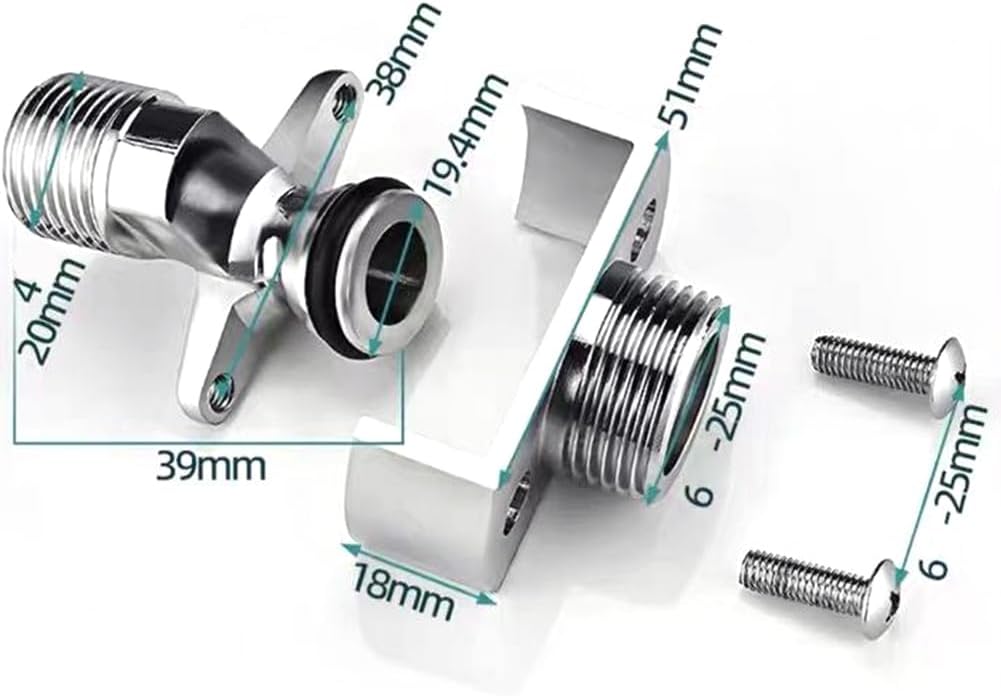 40Degree Adjustable Faucet Angled Curved Foot Eccentric Screw Corner Tap Adapter Universal- Angled Joint For Shower Valve(26mm)