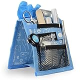 ✔️MATERIAL DE CALIDAD LAVABLE: El organizador de bolsillo o Keen médico fabricado en poliéster aporta calidad y puede ser lavado cuantas veces se desee. Incluye bolsillo de rejilla, cinta para esparadrapo y sistema retráctil de sujeción de tijeras