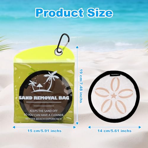 Image of Beach Sand Remover Pouch, Waterless Reusable Sand Eraser Wipe for Beach Travel