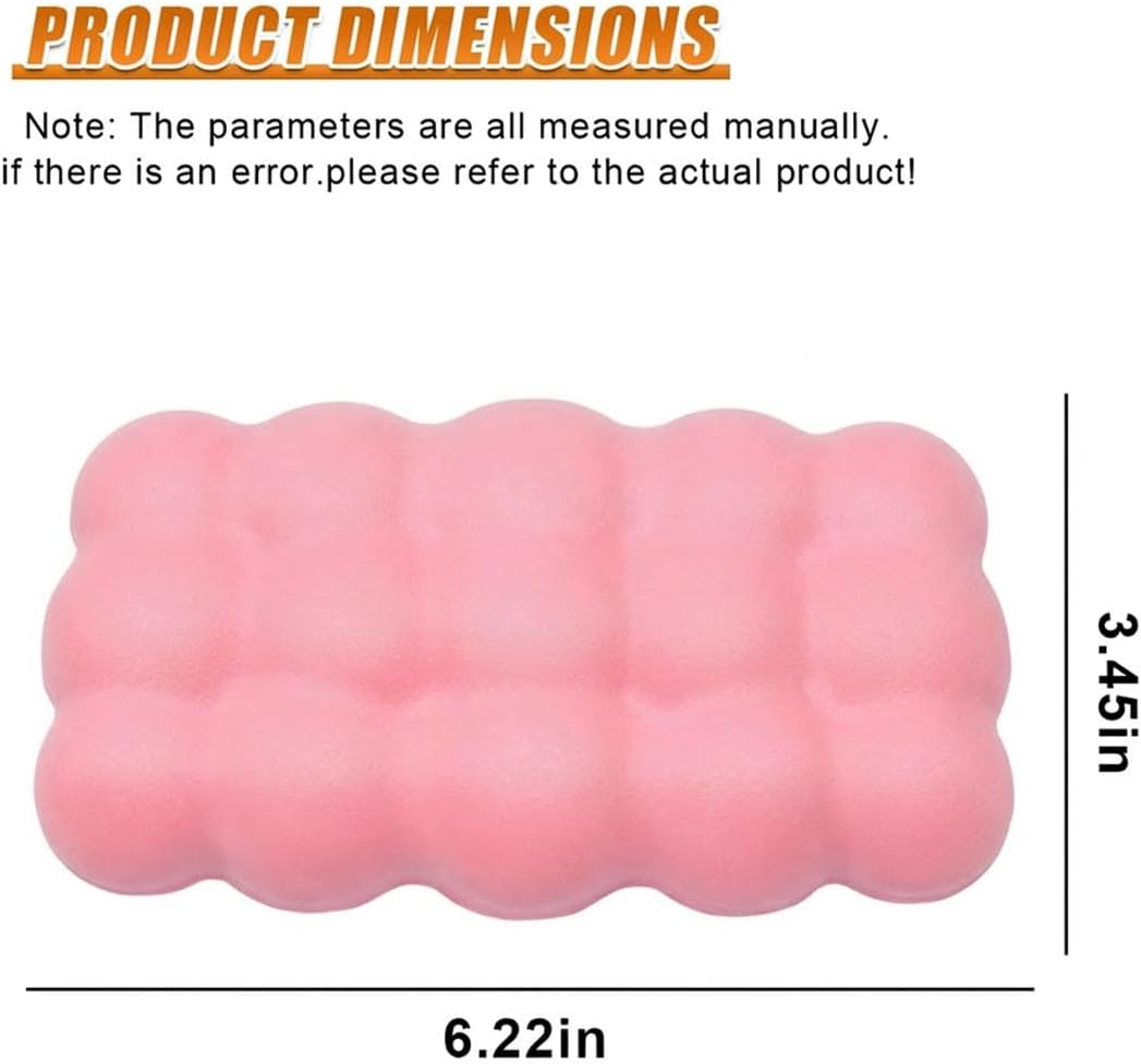 2PCS Cloud Shape Car Knee Cushion Pads, Soft Memory Foam Auto Center Console Support Mat for Knee Leg Elbow, Comfortable Vehicle Interior Armrest Pad Protector for Most Cars (Pink)