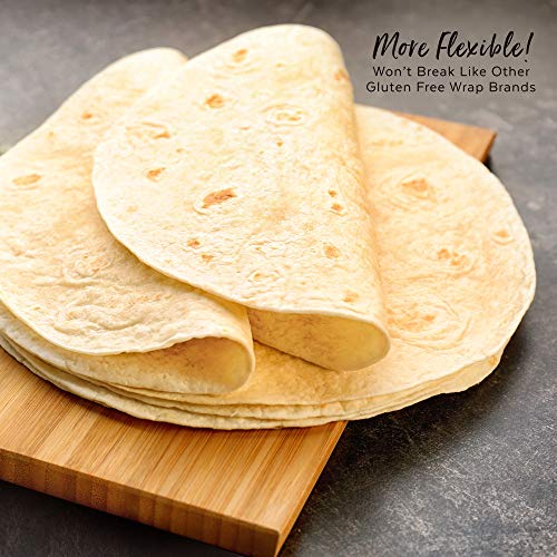 Toufayan Smart Grain Gluten Free Tortilla Wraps | Soy Free | Vegan (3 Pack, 18 Wraps Total)