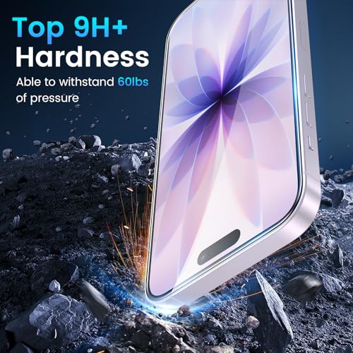 Image of Fotbor Compatible with 3 Pack iPhone 17 Screen Protector With 1 Set Camera Lens Protector, 2025 Upgrade 9H+ Premium Tempered Glass, Easy Installation Kits, 6.3 inch