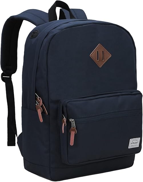 RAVUO School Backpack, Water Resistant Unisex Classic 15.6 Inch Laptop Backpack for Men and Women Casual Travel Backpack College School Bags