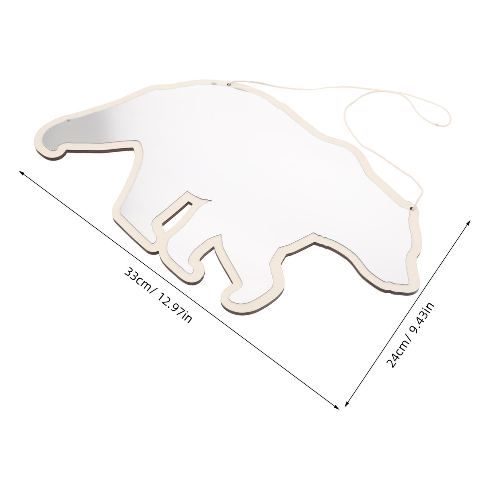 NIYANGLE Boy Girl Bear-Shaped Acrylic Makeup Mirror High Clarity Wall Hanging Decor for Girls Bedroom and Nursery Safe Sturdy Design Compact Vanity Accessory