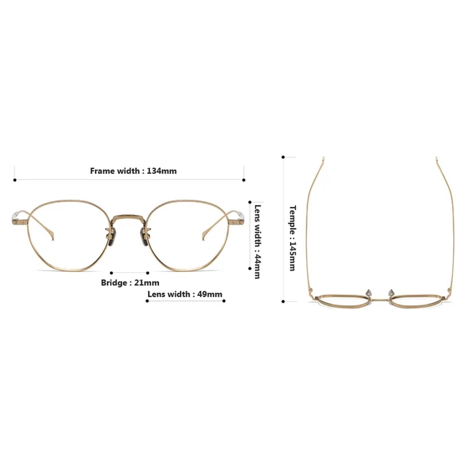 Runde Brillengestelle, reines Titan, Herren-Brillengestelle, transparente Gläser, Damen-Brillengestelle, Vintage-Brillengestell