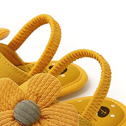 Honrane 1 Pair Baby Sandals Good Breathability Sunflower Good Breathability Colorful Baby Girl Sandals Compatible with Outdoor Activities Yellow L2