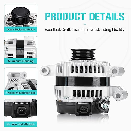 Image of New Alternator 2.2L 2.4L Fit for Chevrolet Cobalt 2006 2007, for Hhr 2006 2007, Fit for Pontiac G5 2007, Fit for Pursuit 2.2L 2.4L 2006